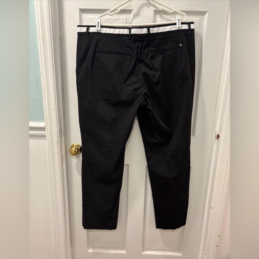 G/Fore Men’s Straight Leg Stretch Performance Chino Pants Size 40x32 Black/White - Picture 4 of 8